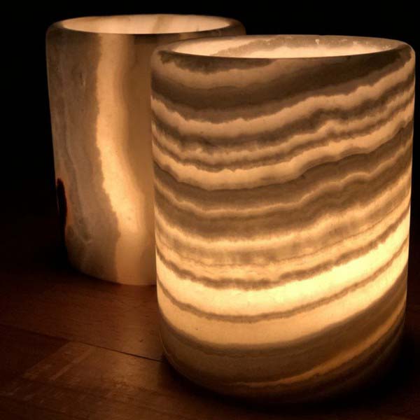 Alabaster Kerzenhalterset | Handgemachte Kerzenständer | Maison Zoe