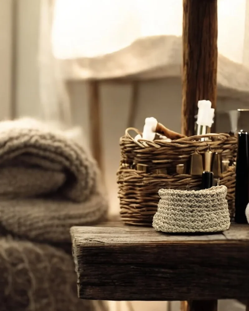 Crochet Fabric Basket