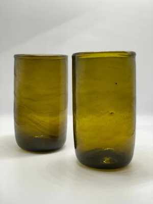 Dary glasses – set of 6 - Olive, Large