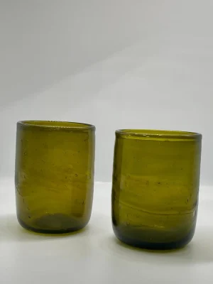 Dary glasses – set of 6 - Olive, Small