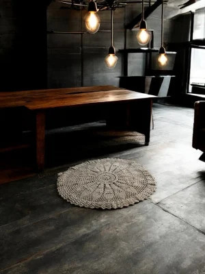 Istanbul crochet rug - Grey
