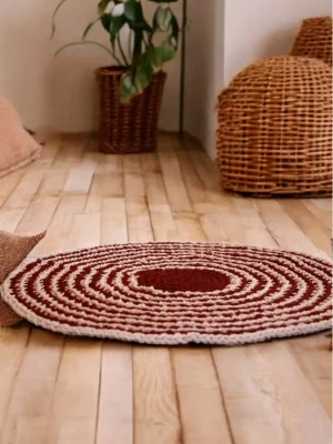 Dublin two-tone rug - Carmine Red