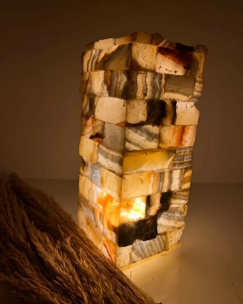 Stacked Alabaster Lamp