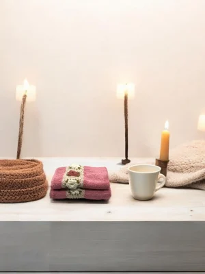 Crocheted cotton napkins - Vintage Rose