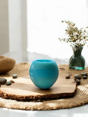 Luxy candle holder - Turquoise, Medium