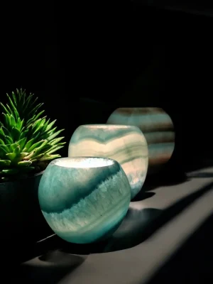 Luxy candle holder - Turquoise, Large