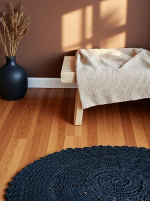 Istanbul crochet rug - Black