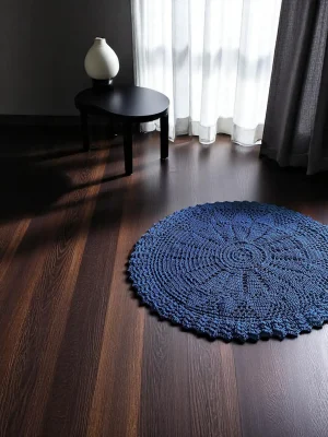 Istanbul crochet rug - Dark Blue