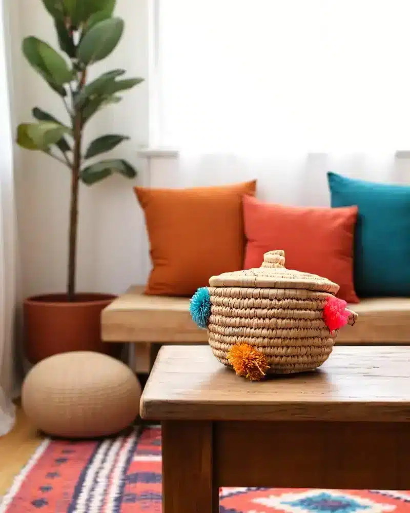 Handwoven Straw Basket