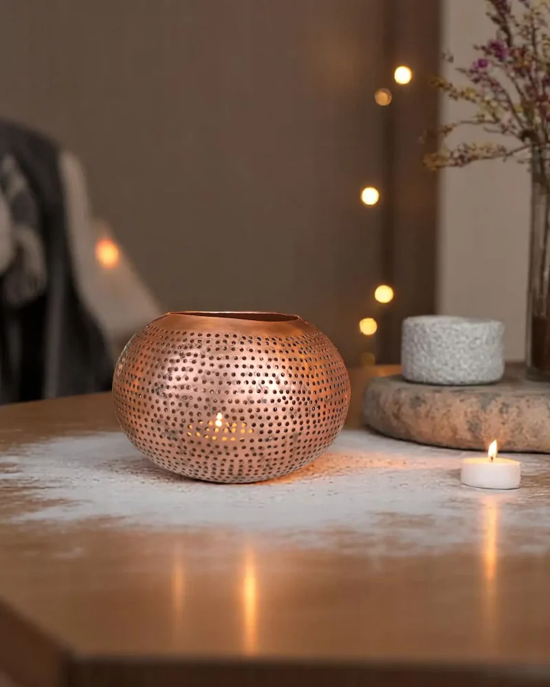 Amos Copper Lantern